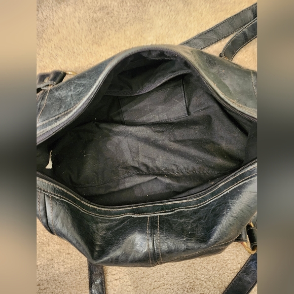 Black Faux Leather Shoulder Bag - Picture 9 of 10